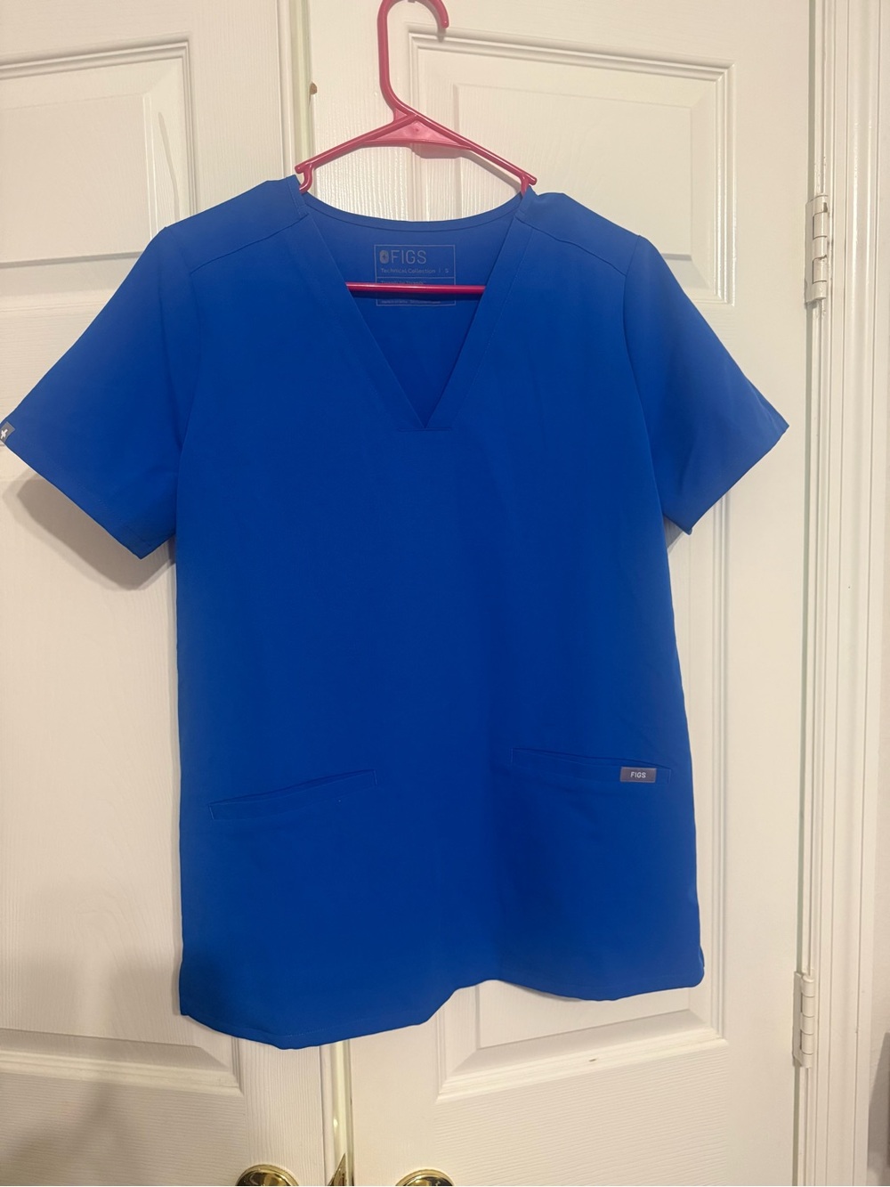 FIGS Women's Royal Blue V-Neck Scrub Top